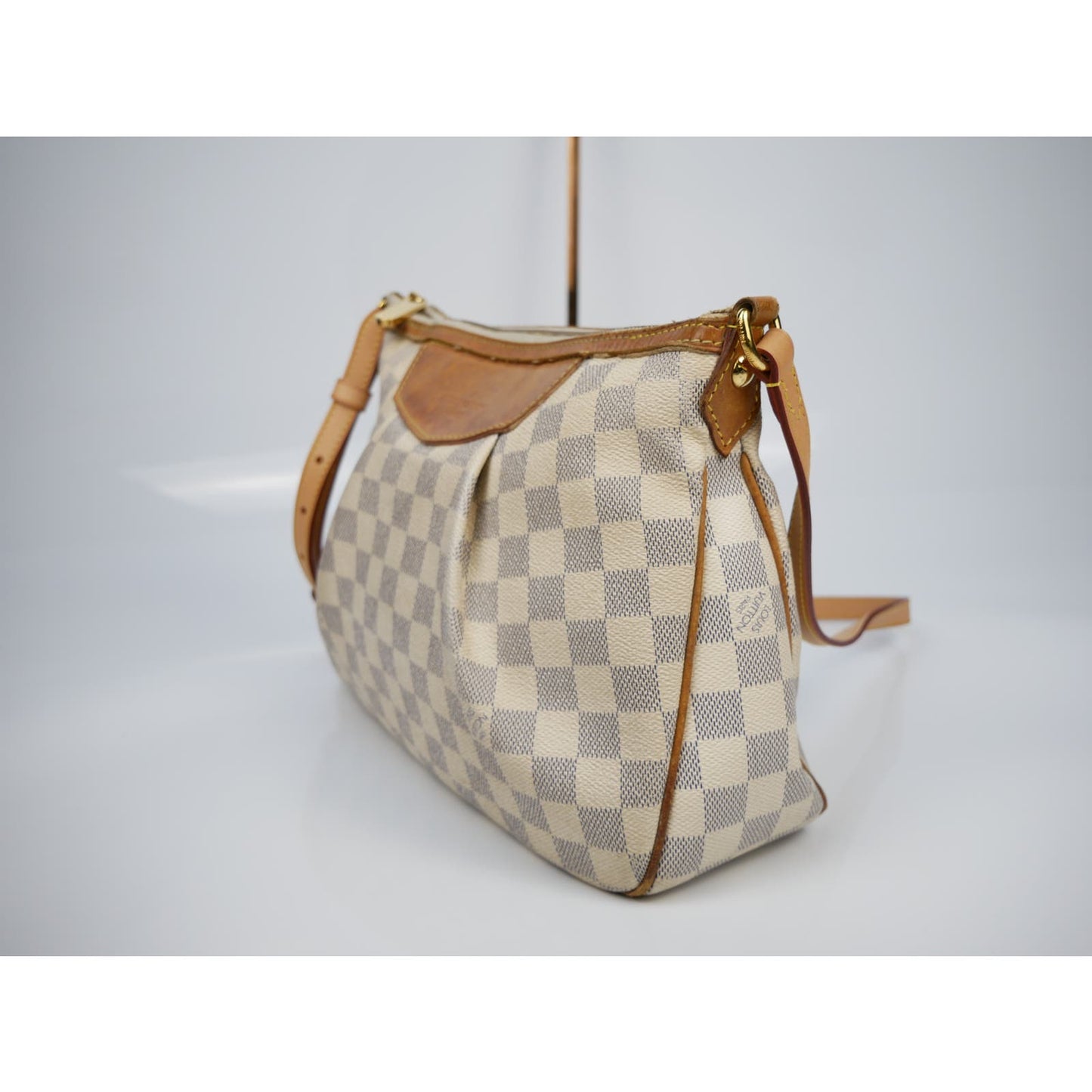 Louis Vuitton Siracusa Beige Damier Azur Canvas Shoulder Bag