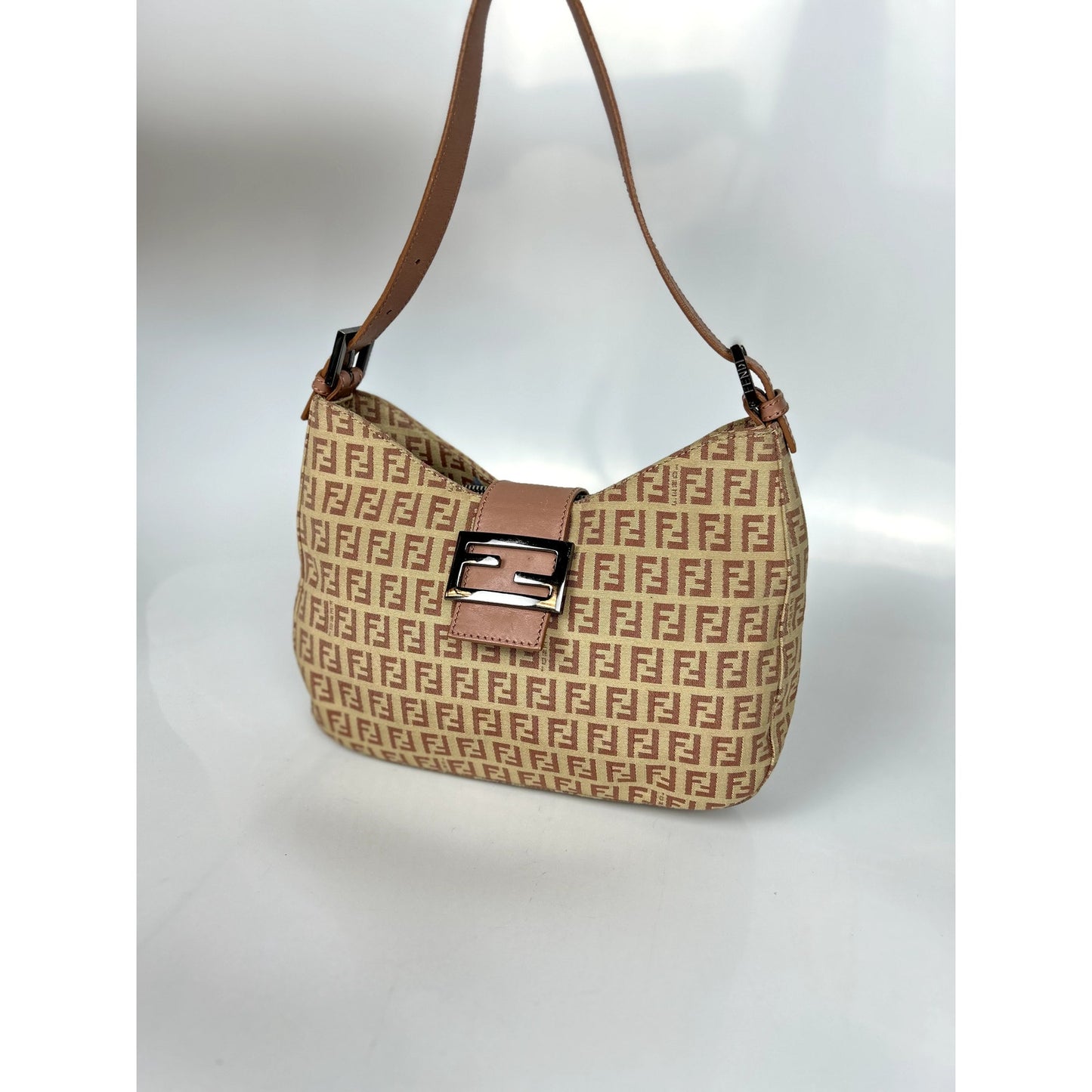 Fendi Zucca Baguette Hobo Bag