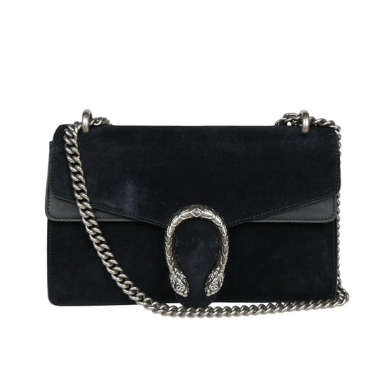 Gucci Suede Dionysus Small Shoulder Bag Black