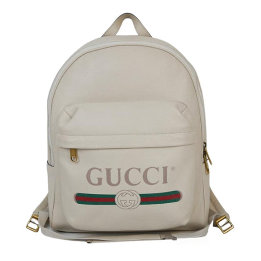 Gucci Cream Leather Backpack Bag