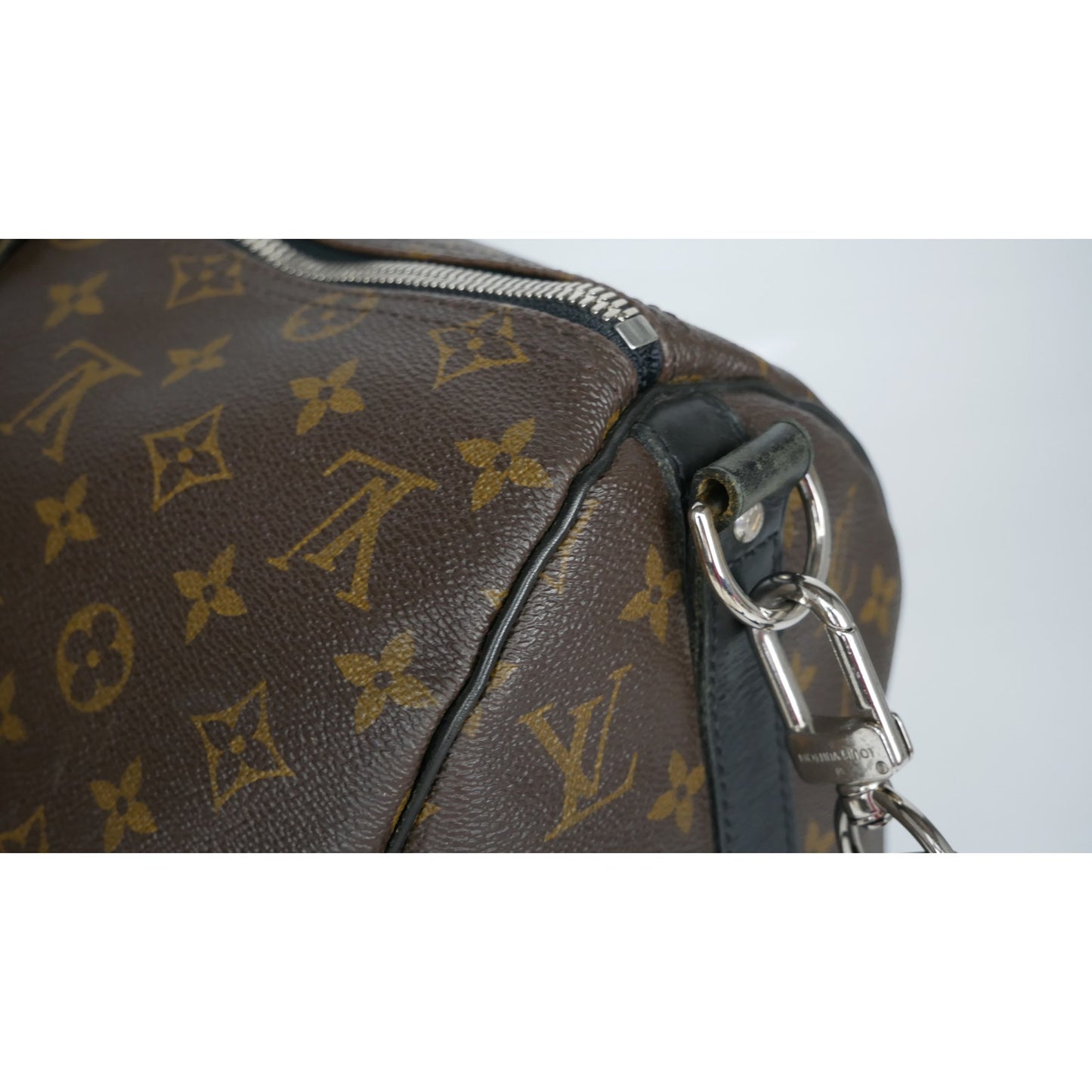 Louis Vuitton Bordeaux Macassar Canvas Keepall Bandouliere