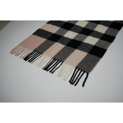 Burberry Cashmere Check Fringe Scarf