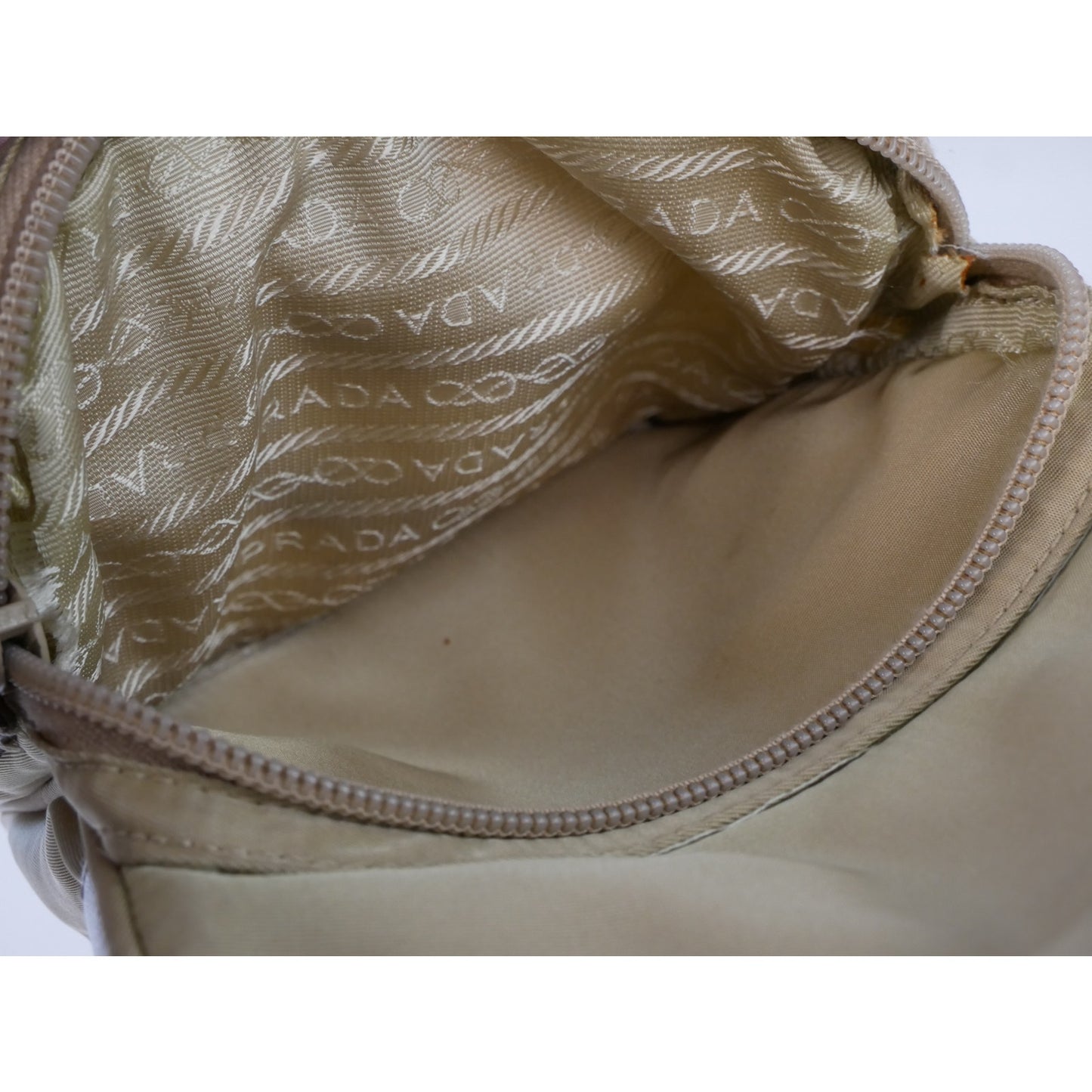 Prada Beige Nylon Shoulder Bag