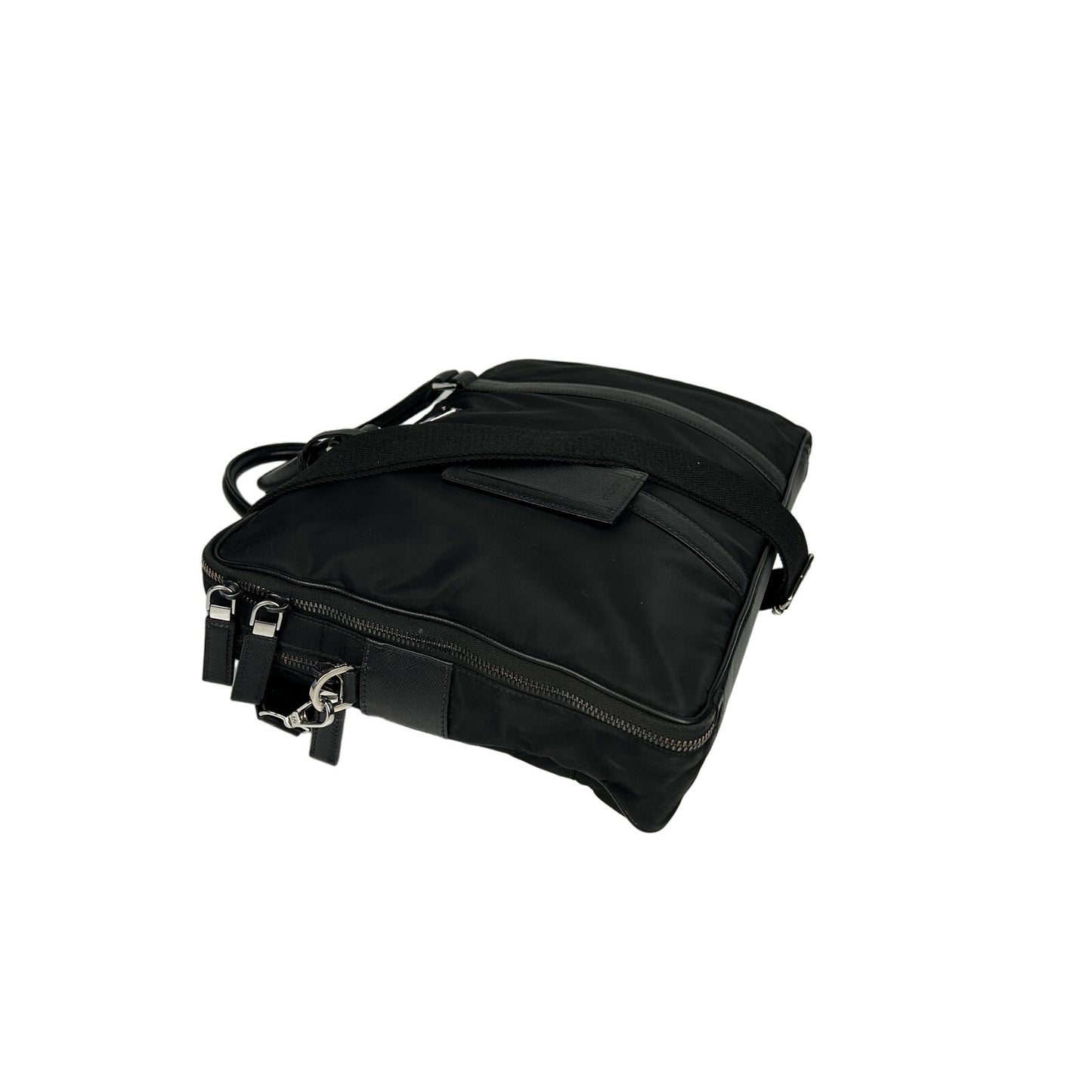 Prada Black Mens Briefcase Saffiano