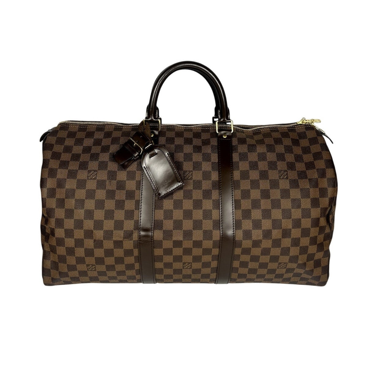 Louis Vuitton Damier Ebene Canvas Keepall 50 Bag