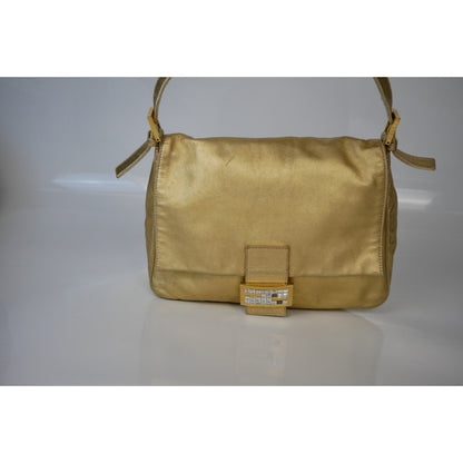 Fendi Gold Metallic Mamma Baguette