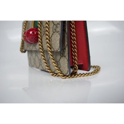 Gucci Supreme Sif Crystal Cherry Bag