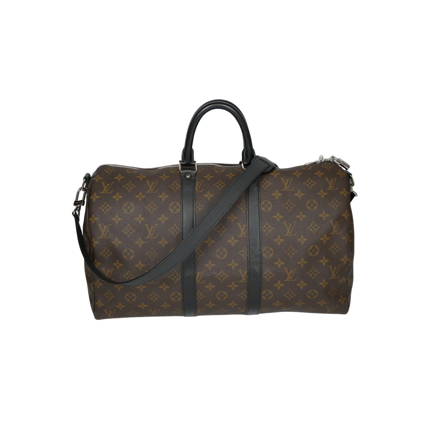 Louis Vuitton Bordeaux Macassar Canvas Keepall Bandouliere