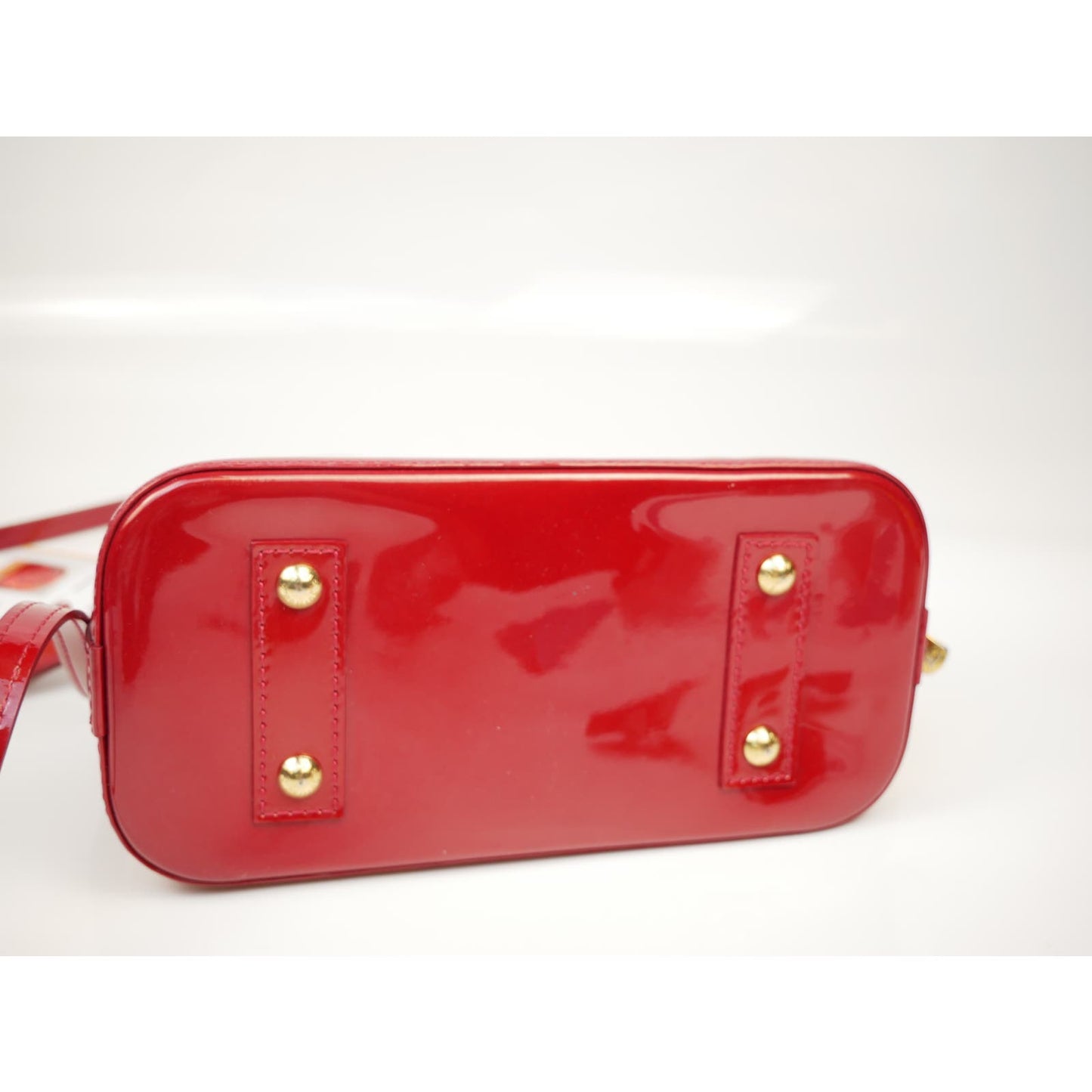 Louis Vuitton Red Alma BB Vernis Bag