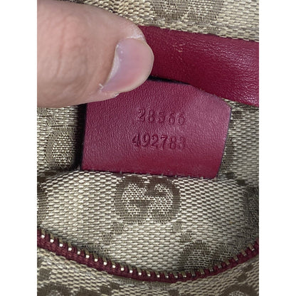 Gucci Monogram Red Crossbody Belt Bag