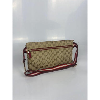 Gucci Monogram Red Crossbody Belt Bag