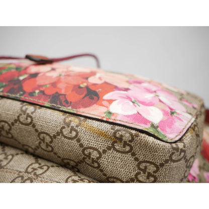 GUCCI Buckle Backpack Blooms Print GG Coated Canvas