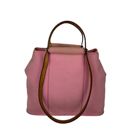 Hermes Pink Toile Canvas Cabag Elan Tote