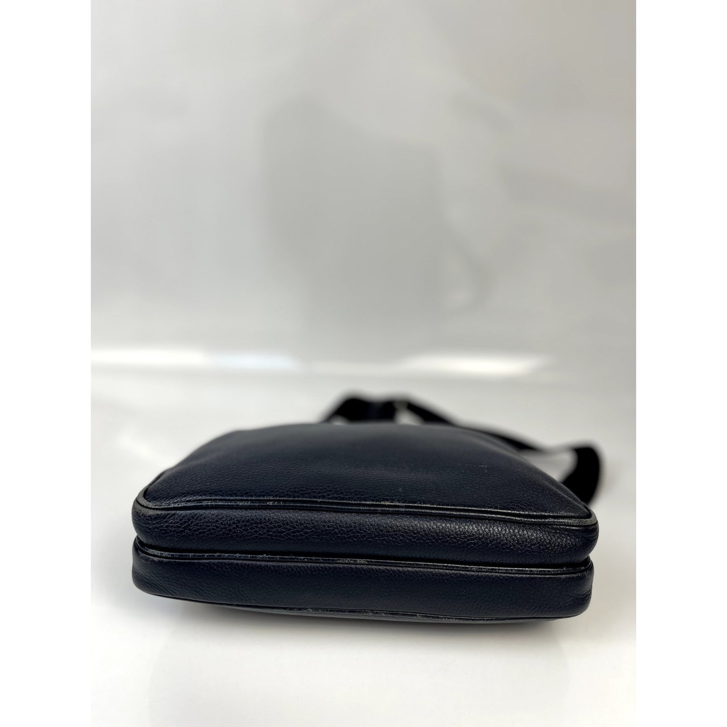 Prada Navy Saffiano Leather Side Bag