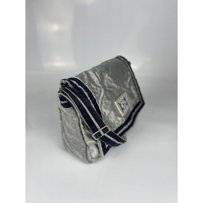 Chanel Grey Reflective Shoulder Messenger Bag