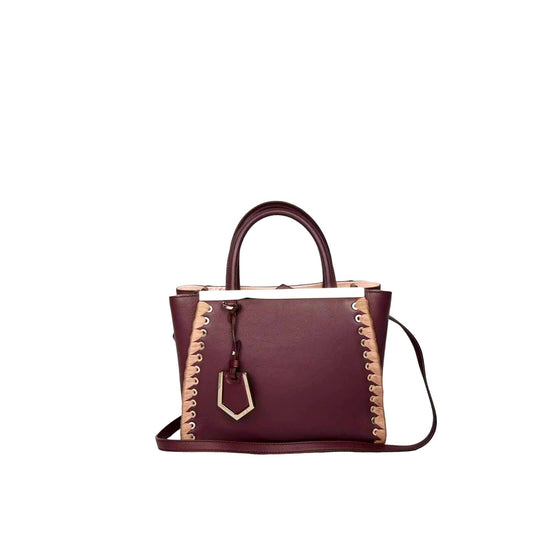 Fendi Peekaboo Mahogany Leather Bag