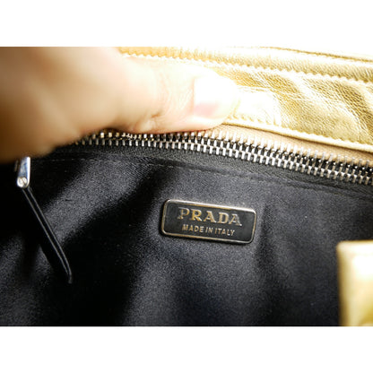 Prada Gold Metallic Shoulder Mini Bag