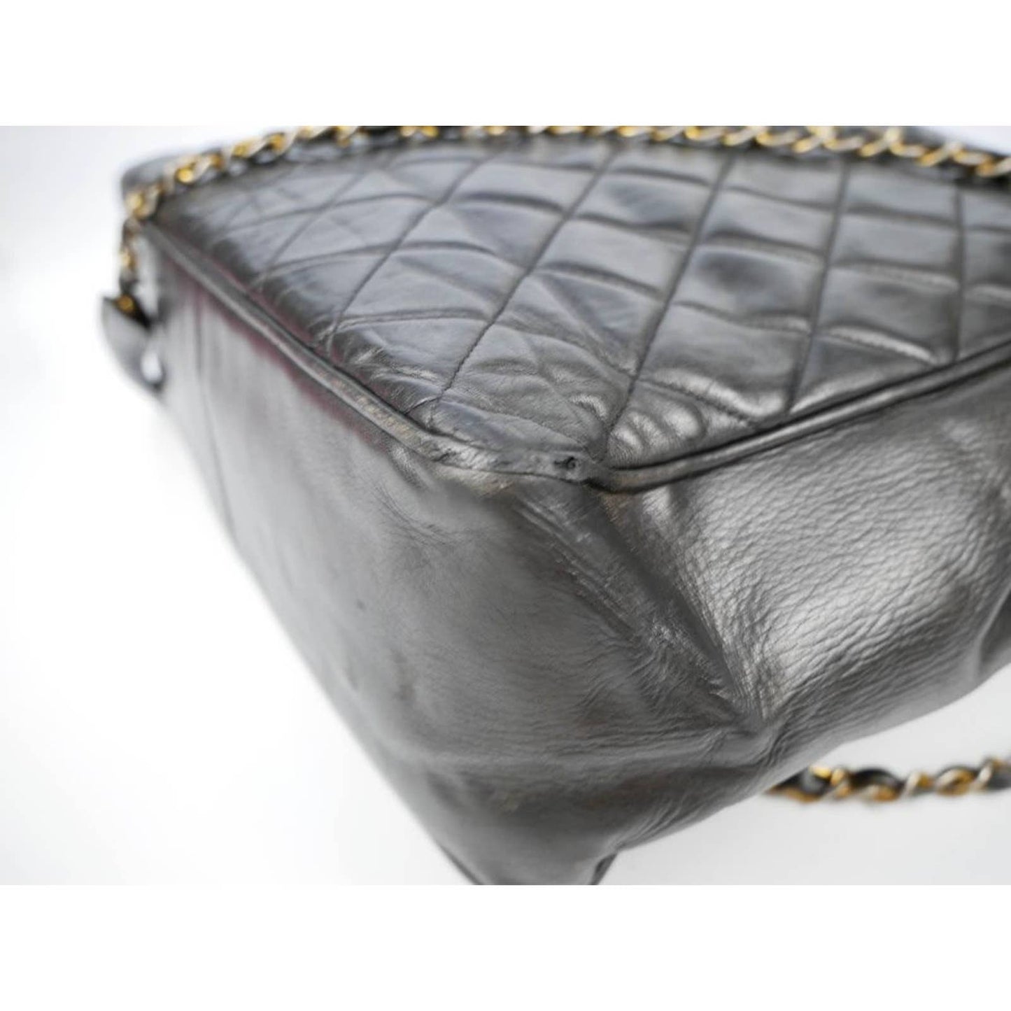 Chanel Leather Matelasse Diamond Stitch Shoulder Bag