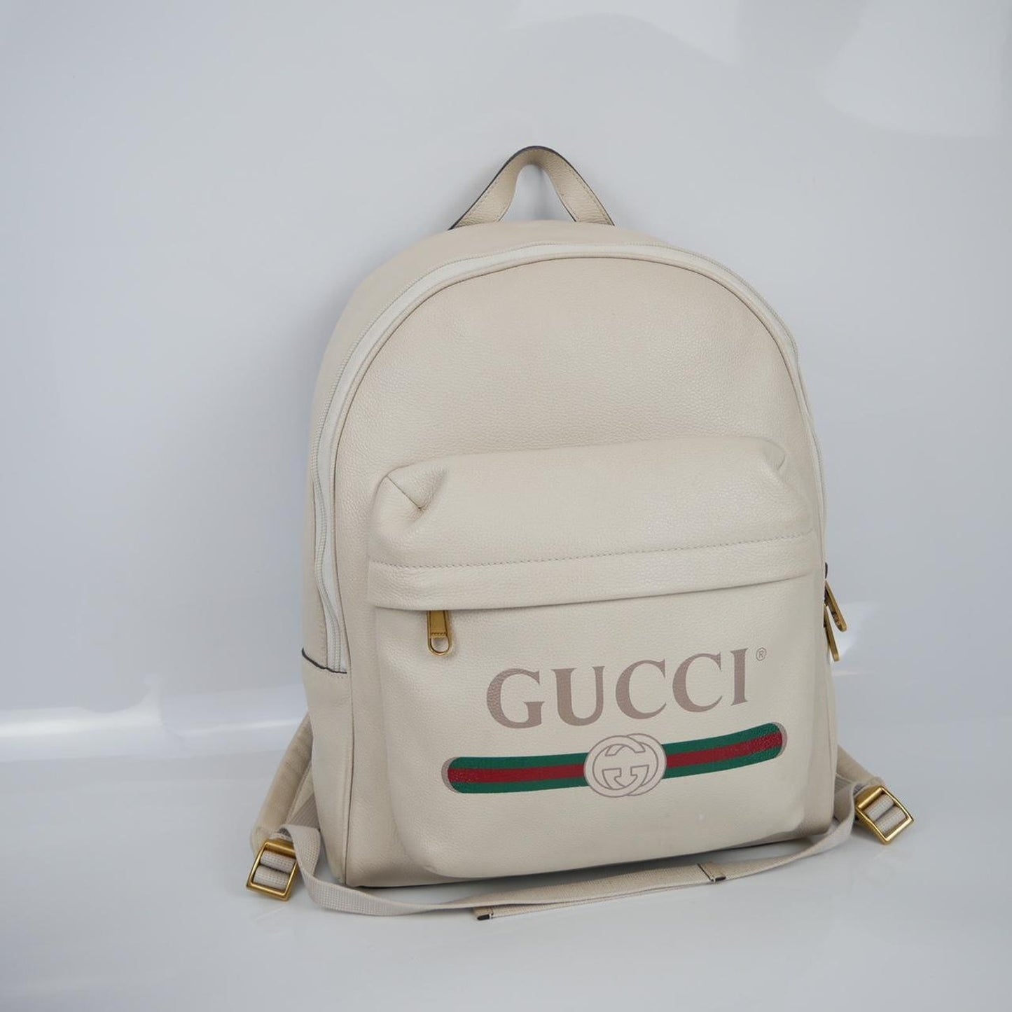 Gucci Cream Leather Backpack Bag