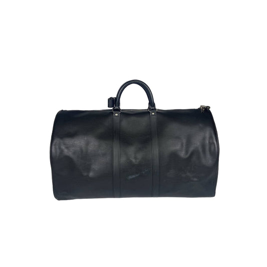 Louis Vuitton Black Silver Duffel Keepall 55