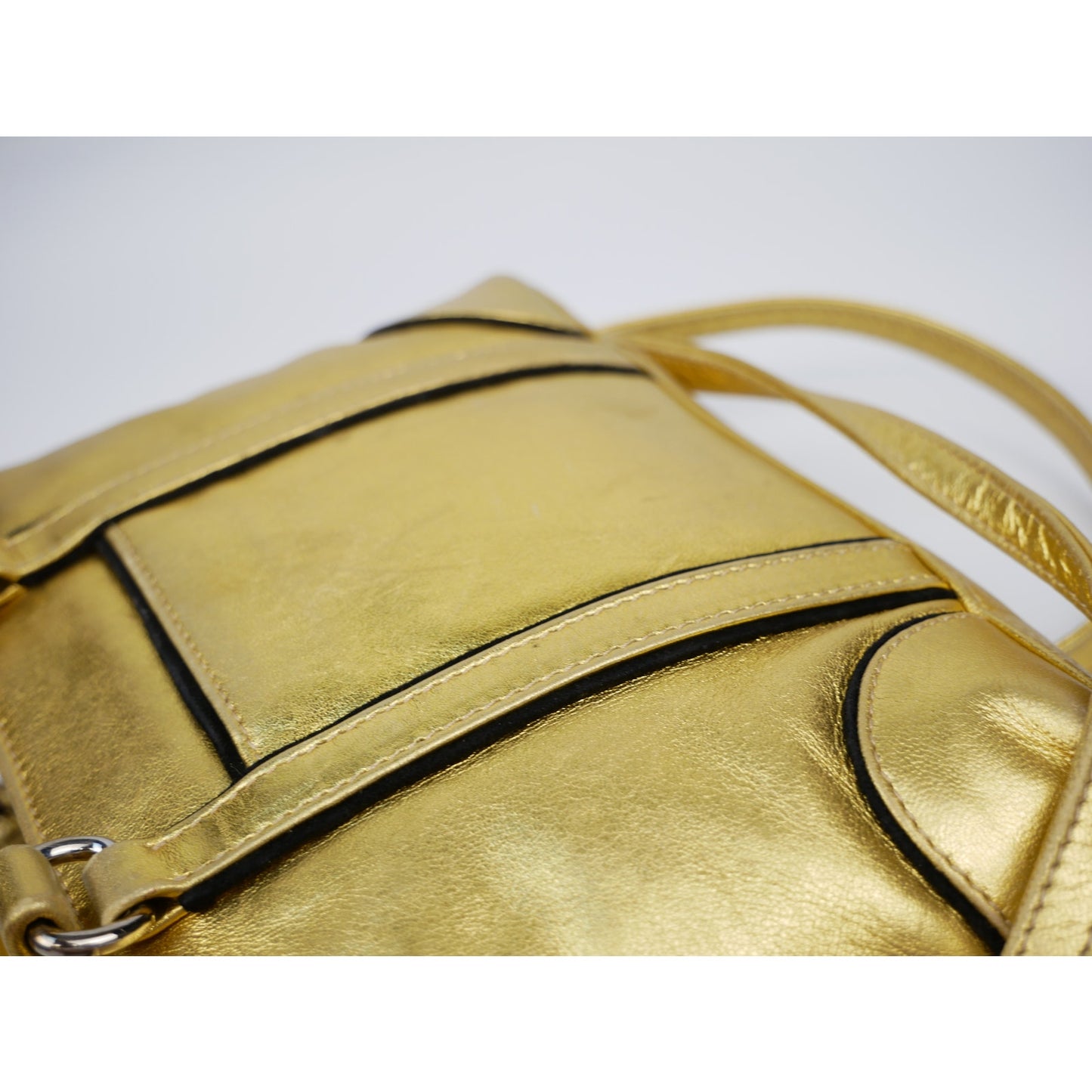 Prada Gold Metallic Shoulder Mini Bag