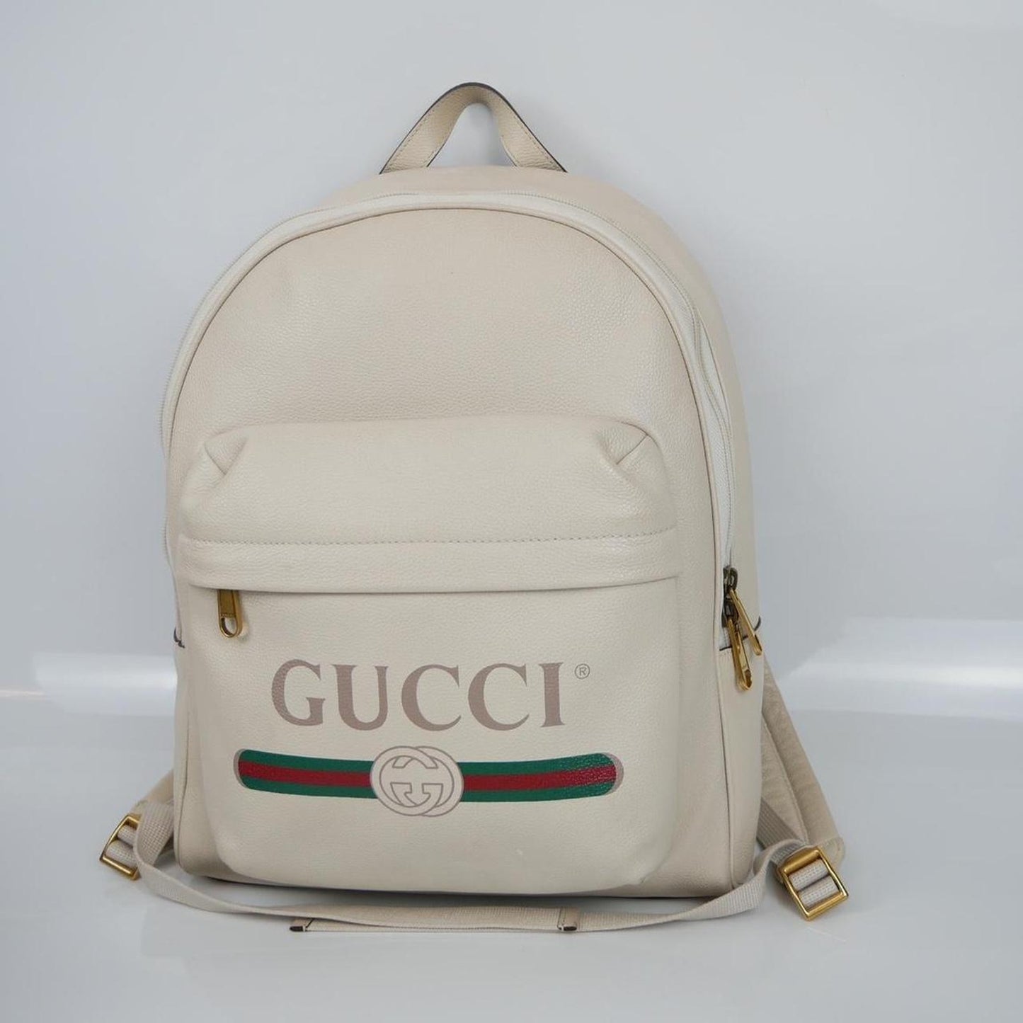 Gucci Cream Leather Backpack Bag