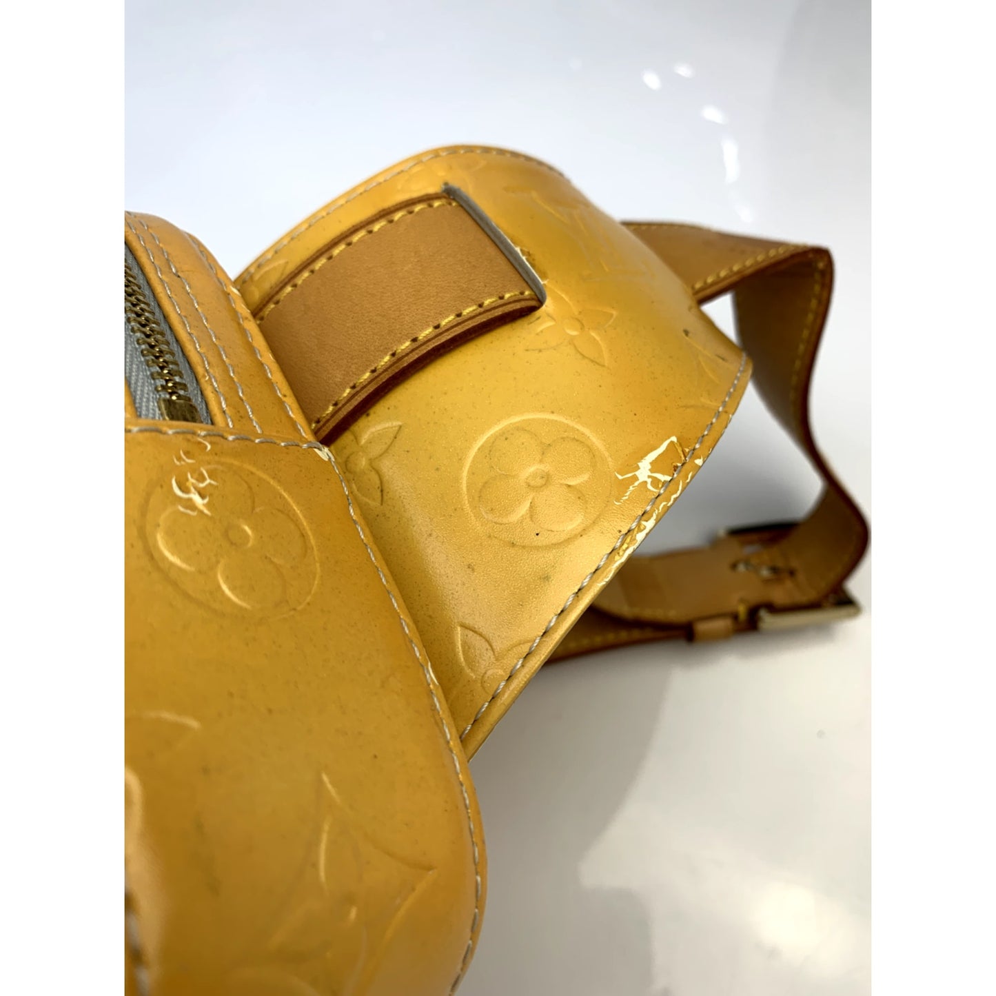 Louis Vuitton Yellow Monogram Waist Crossbody Vernis Bag