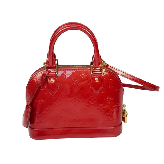 Louis Vuitton Red Alma BB Vernis Bag