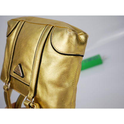 Prada Gold Metallic Shoulder Mini Bag