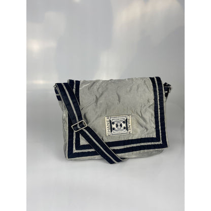 Chanel Grey Reflective Shoulder Messenger Bag