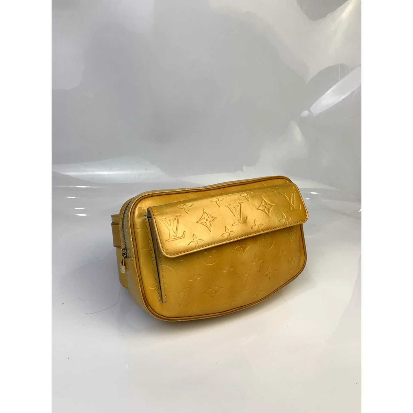 Louis Vuitton Yellow Monogram Waist Crossbody Vernis Bag