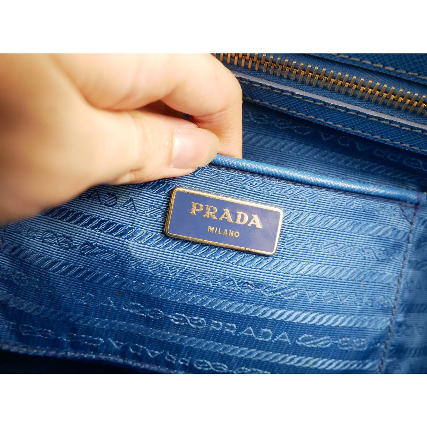 Prada Galleria Cobalto Blue Saffiano Leather Bag