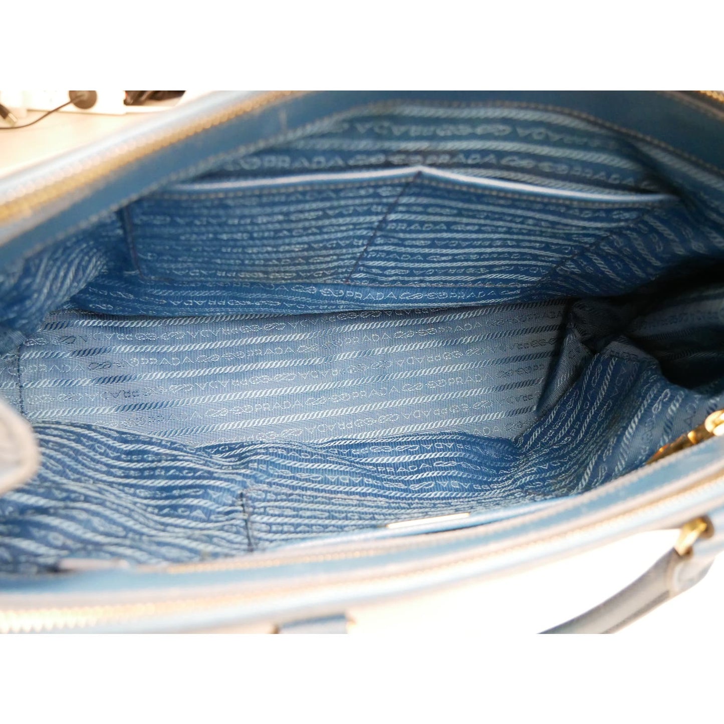 Prada Galleria Cobalto Blue Saffiano Leather Bag