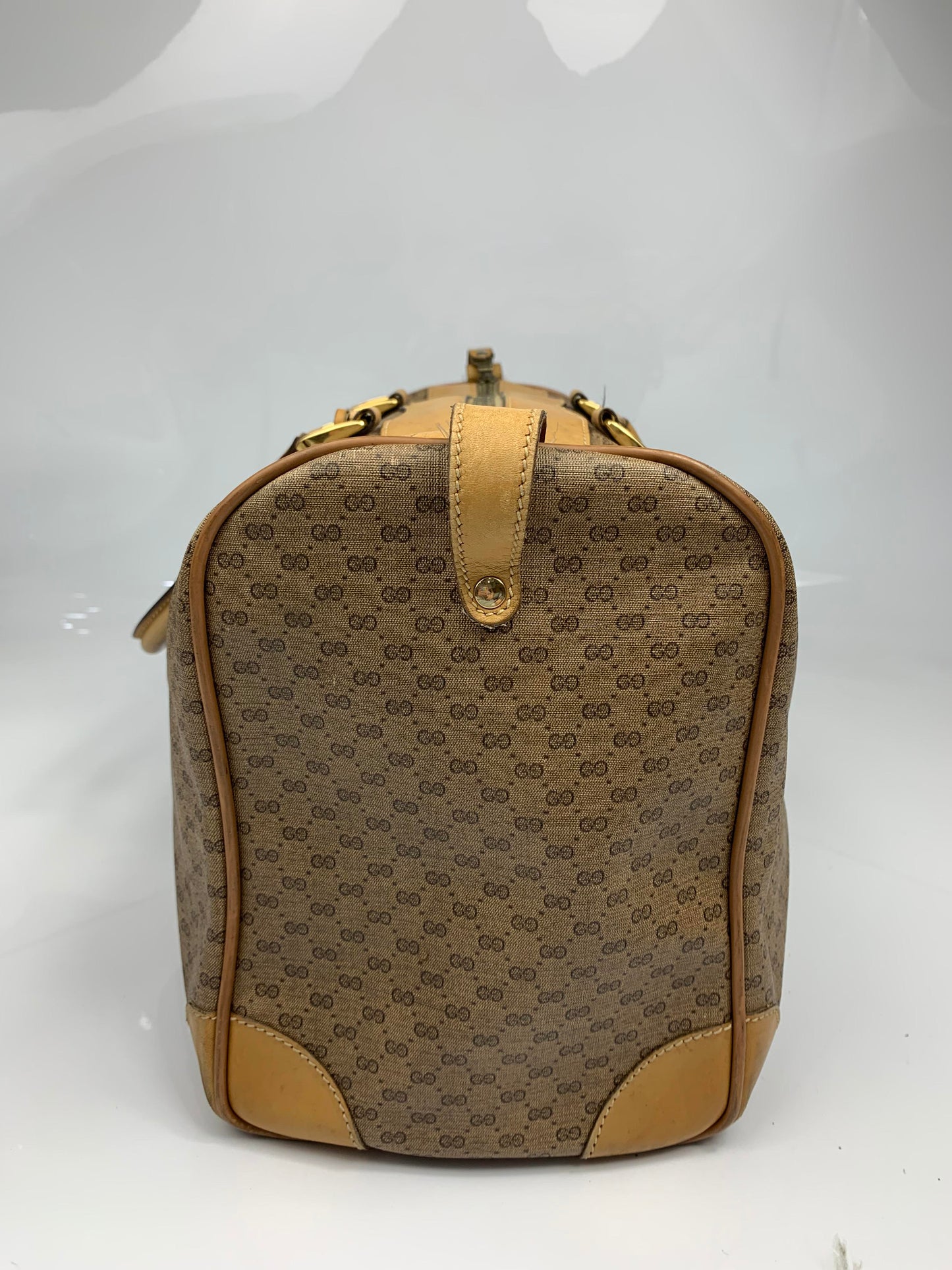 Gucci Monogram Boston Beige Duffle