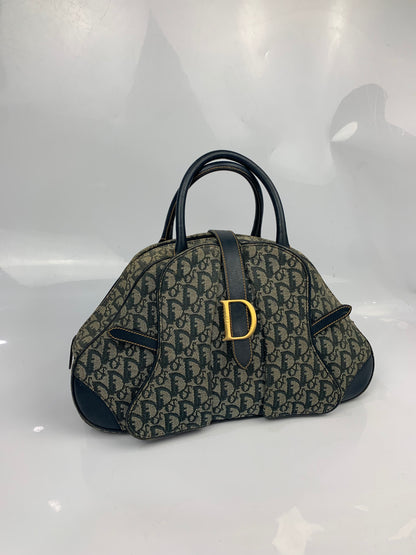 Christian Dior Navy Trotter Boston Bag