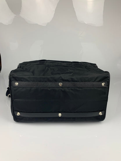 Prada Black Saffiano Travel Gym Duffle Bag