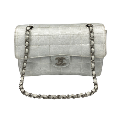 Chanel Silver Shine Flap Bag